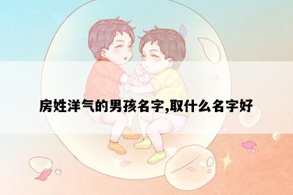 房姓洋气的男孩名字,取什么名字好